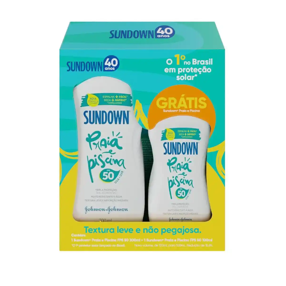 Kit Protetor Solar Sundown Praia & Piscina FPS 50 120ml