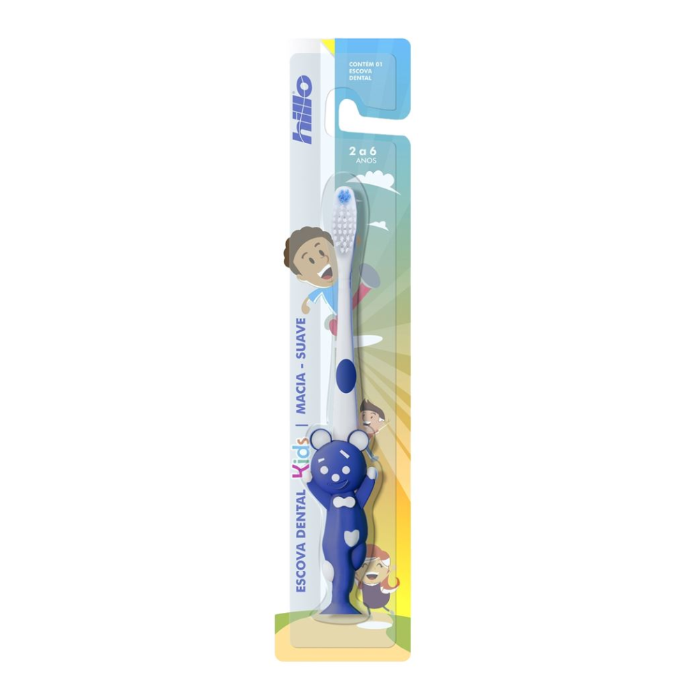 Escova Dental Hillo Infantil Azul