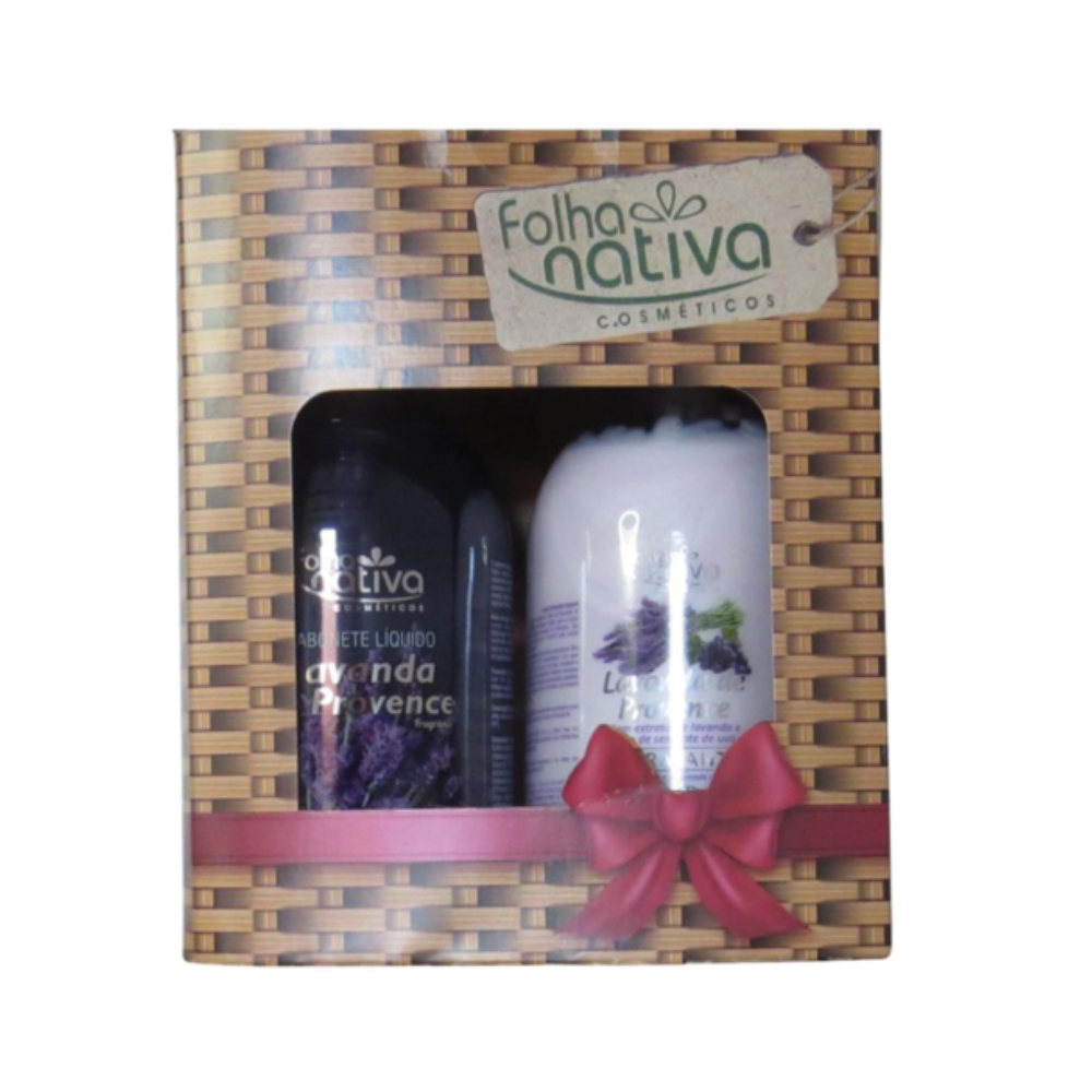 Kit Folha Nativa Loção Hidratante Lavanda 480ml + Sabonete Líquido Lavanda 500ml