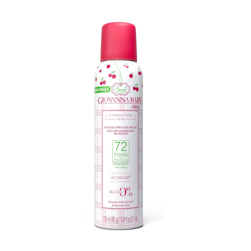 Desodorante Aerosol Giovanna Baby 72h Cherry 150 ml