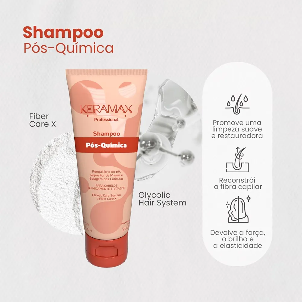 Shampoo Skafe Keramax Pós-Química 250ml