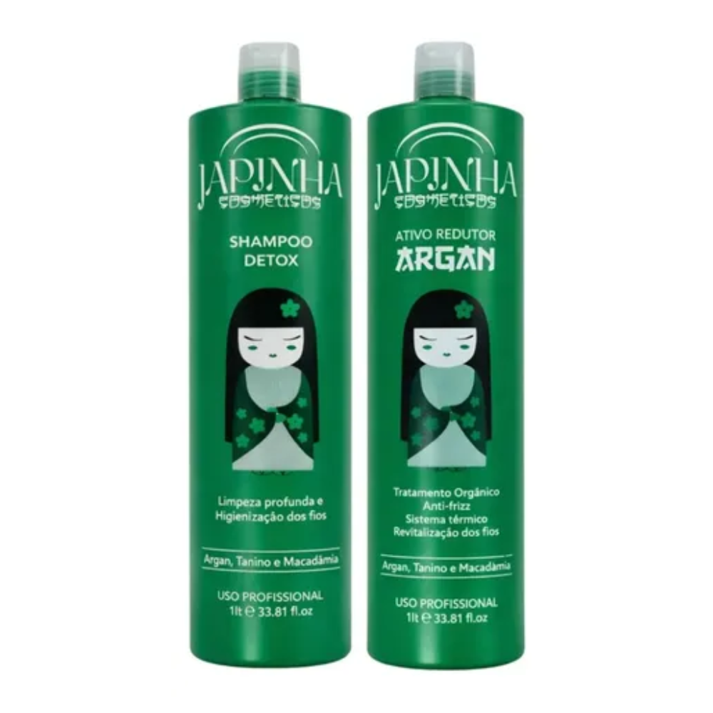 Kit Japinha Detox Shampoo + Ativo Redutor 1L