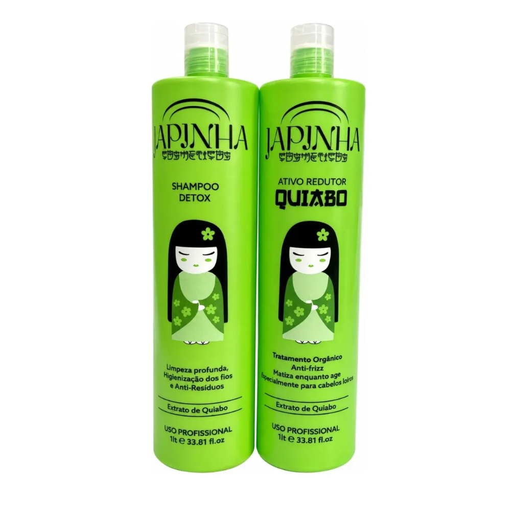Kit Japinha Quiabo Shampoo + Ativo Redutor 1L
