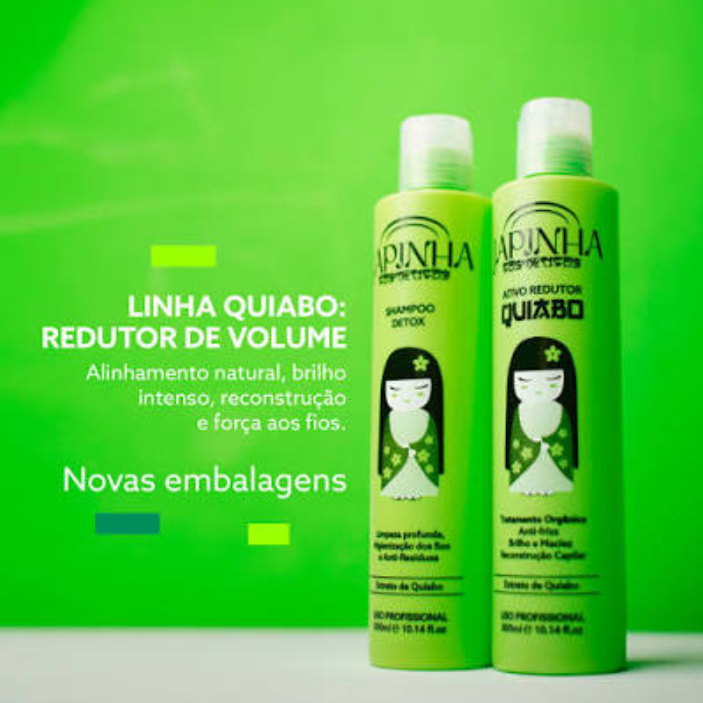 Kit Japinha Quiabo Shampoo + Ativo Redutor 1L