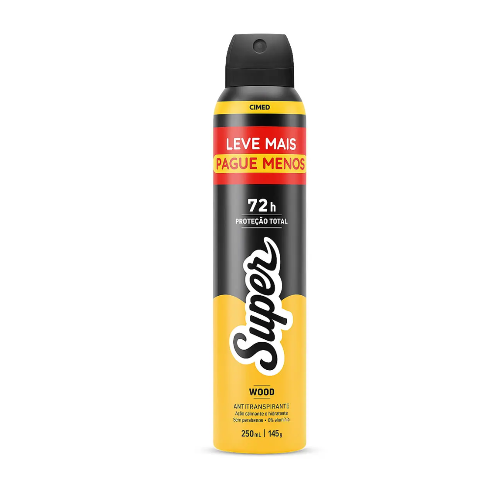 Desodorante Aerossol Cimed Super Wood 250ml