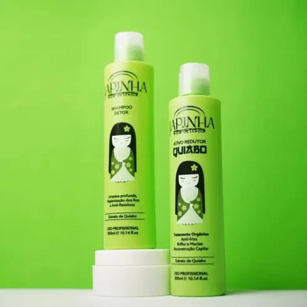 Kit Japinha Quiabo Shampoo + Ativo Redutor 300ml