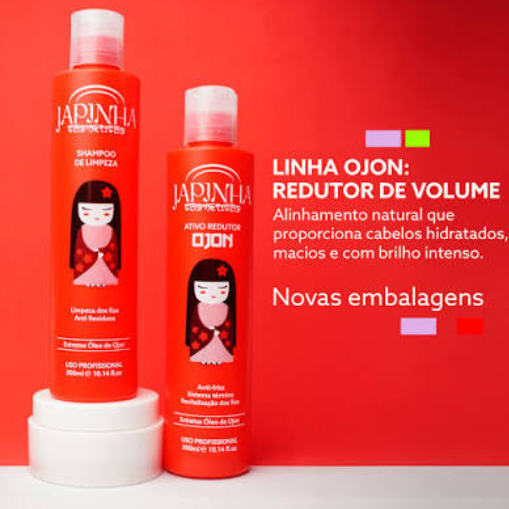 Kit Japinha Ojon Shampoo de Limpeza + Ativo Redutor 1L