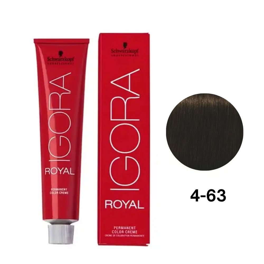 Coloração Igora Royal 4-63 Castanho Médio Marrom Mate 60 g