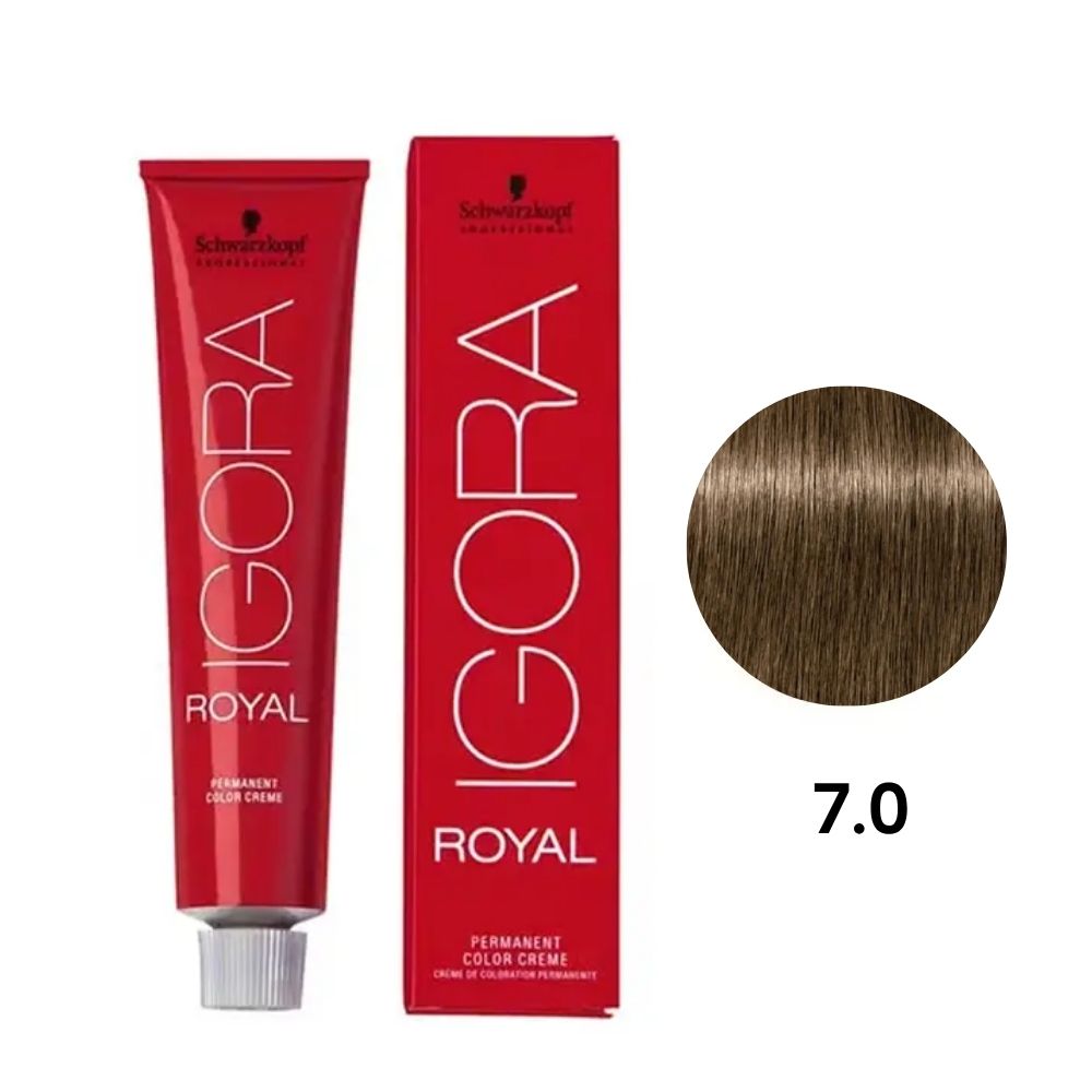 Coloração Igora Royal 7.0 Louro Médio 60 g