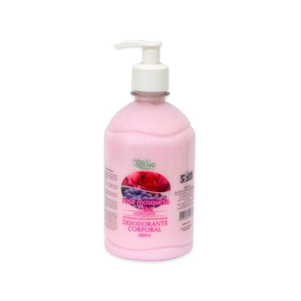 Loção Hidratante Corporal Folha Nativa Rosa Mosqueta e Uva 480 ml