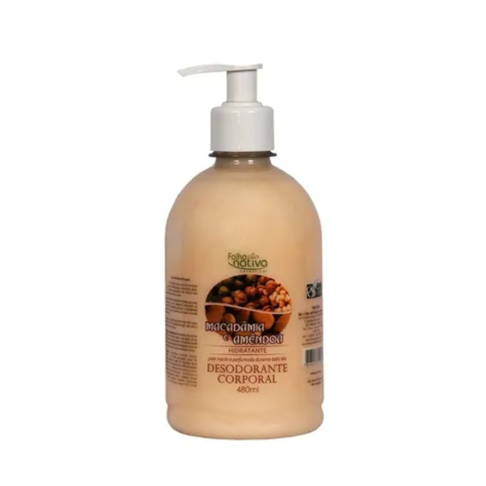Loção Hidratante Corporal Folha Nativa Macadâmia e Amêndoas 480 ml