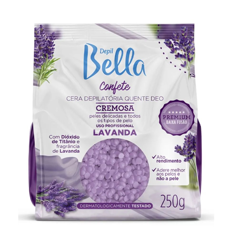 Cera Confete Depil Bella Lavanda 250g