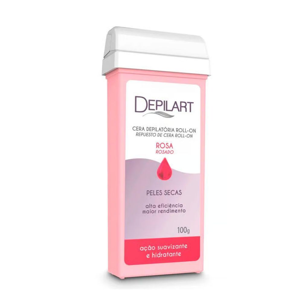Cera Depilatória Depilart Refil Roll-on Rosa 100g