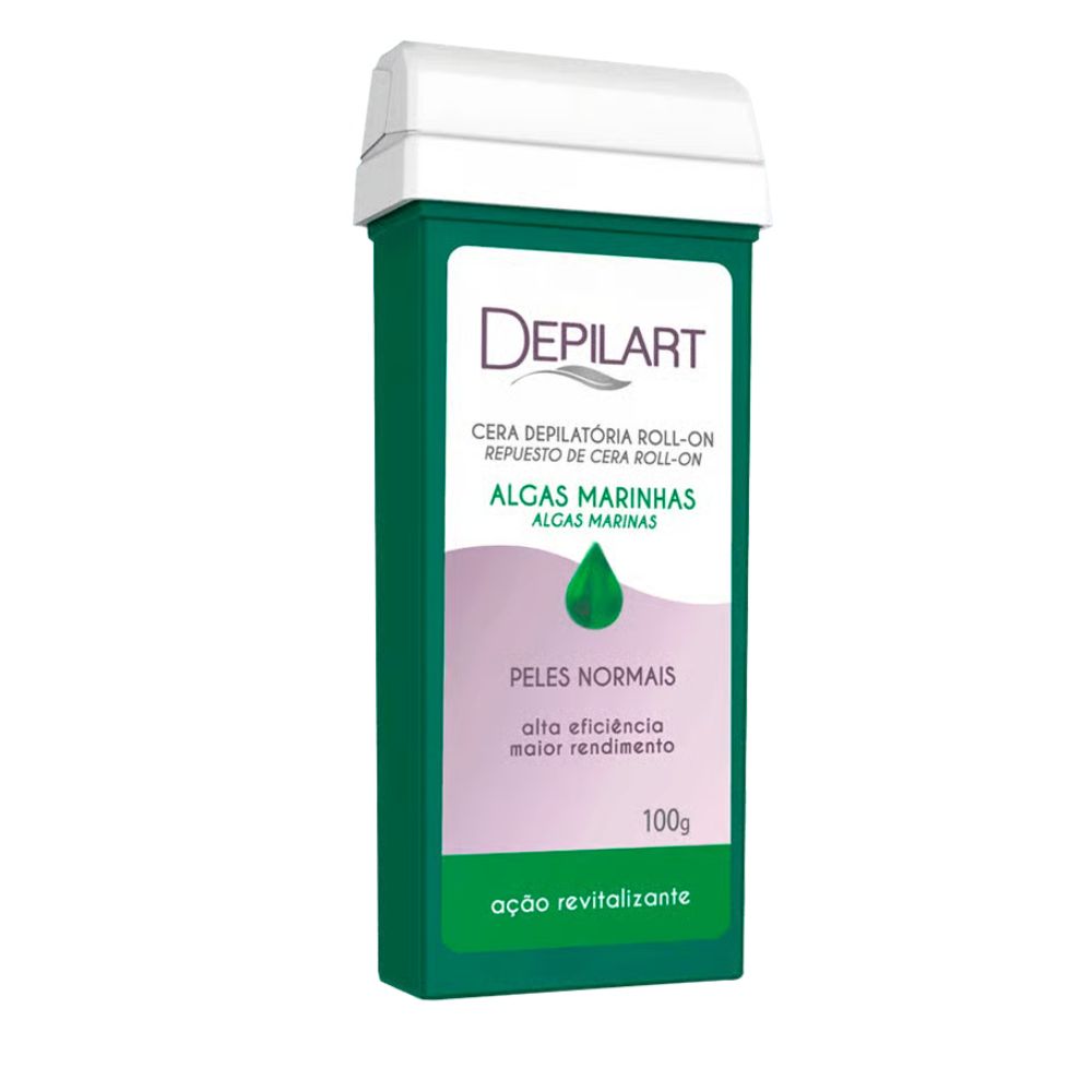 Cera Depilatória Depilart Refil Roll-on Algas Marinhas 100g