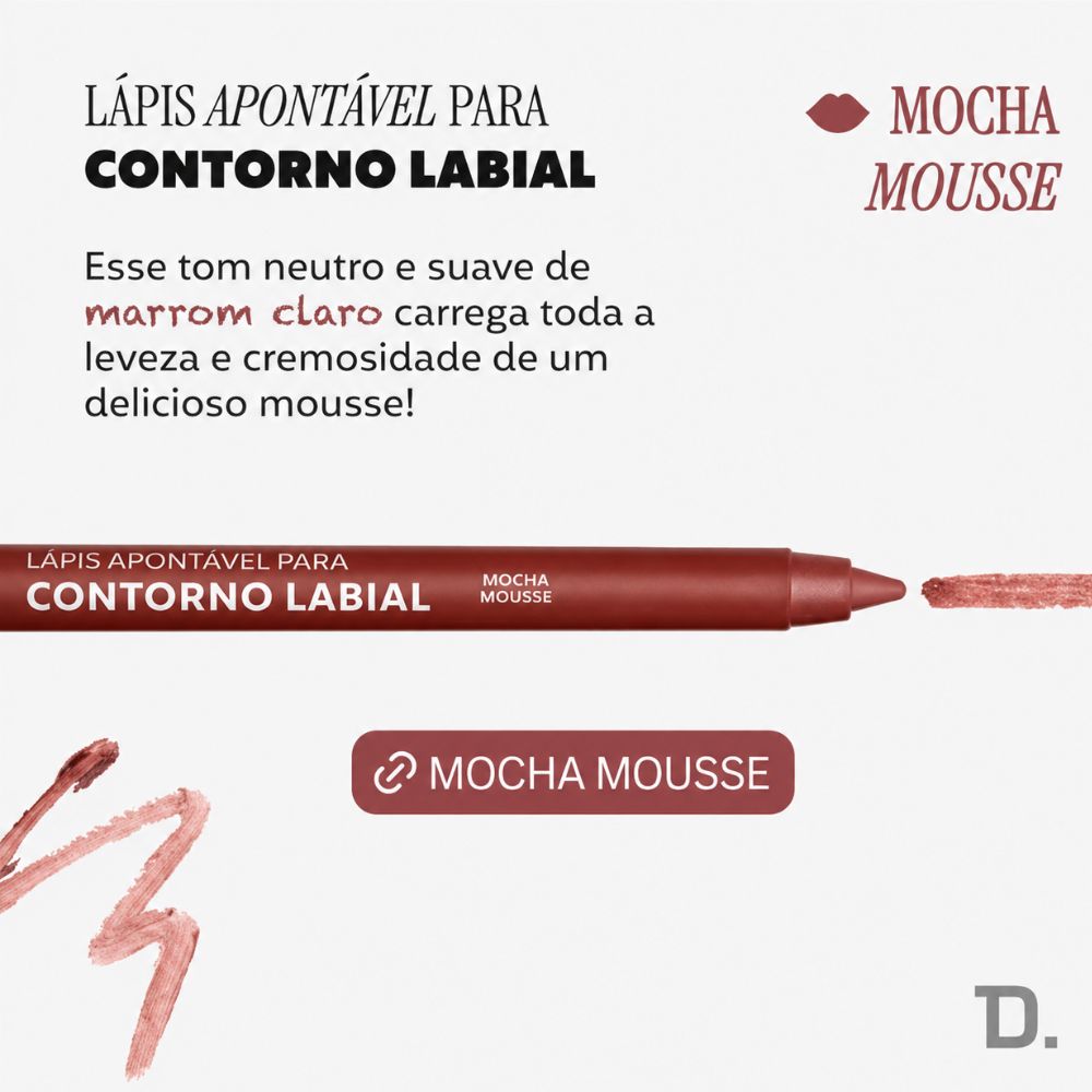 Lápis Apontável para Contorno Labial Dailus Mocha Mousse