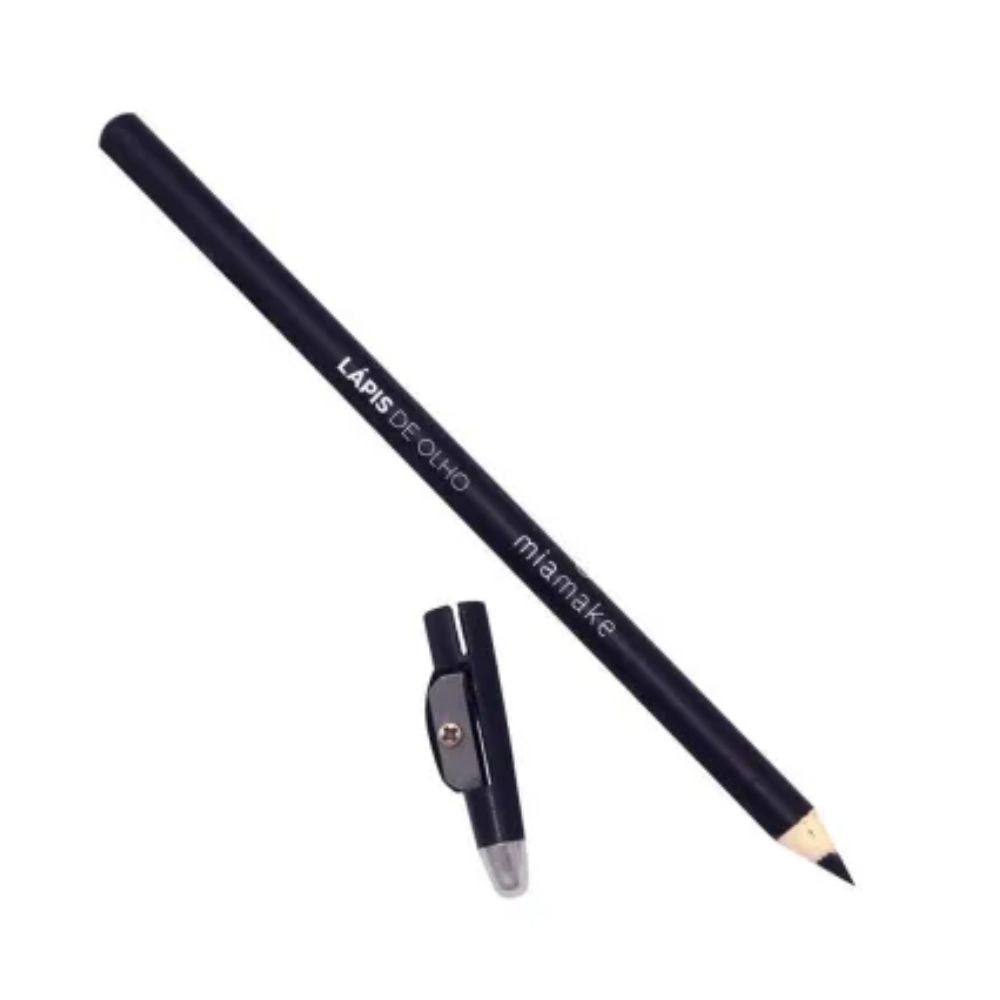 Lápis Mia Make com Apontador para Olhos Cor Preto