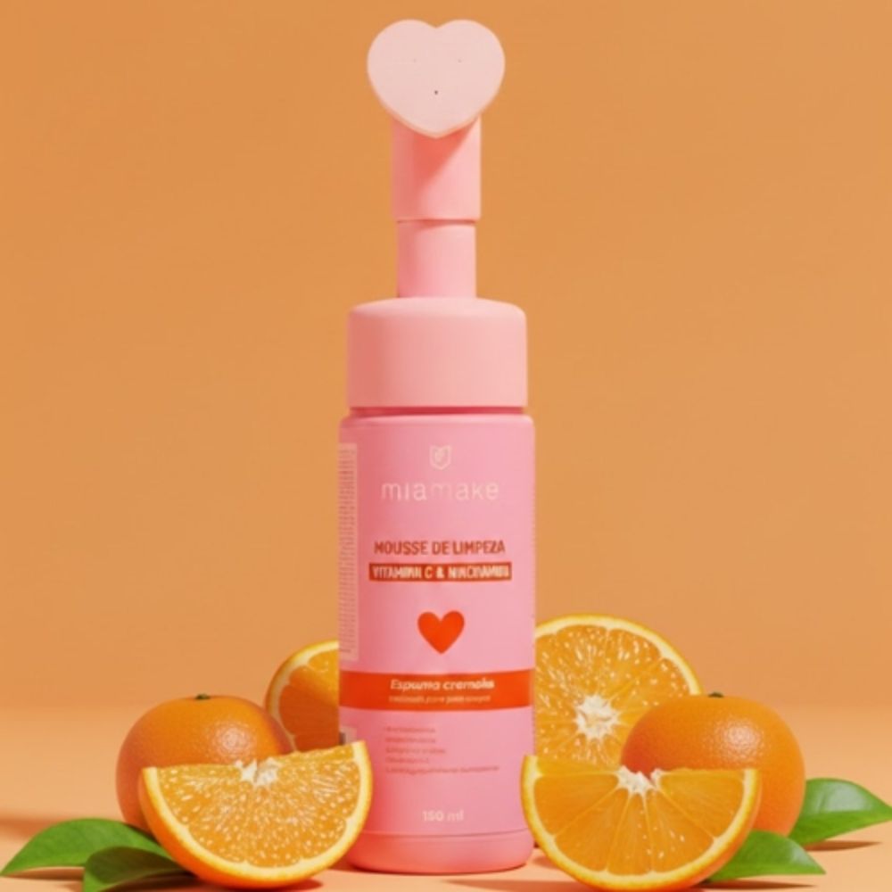 Sabonete Mousse Mia Make Coração Vitamina C + Niacinamida120ml