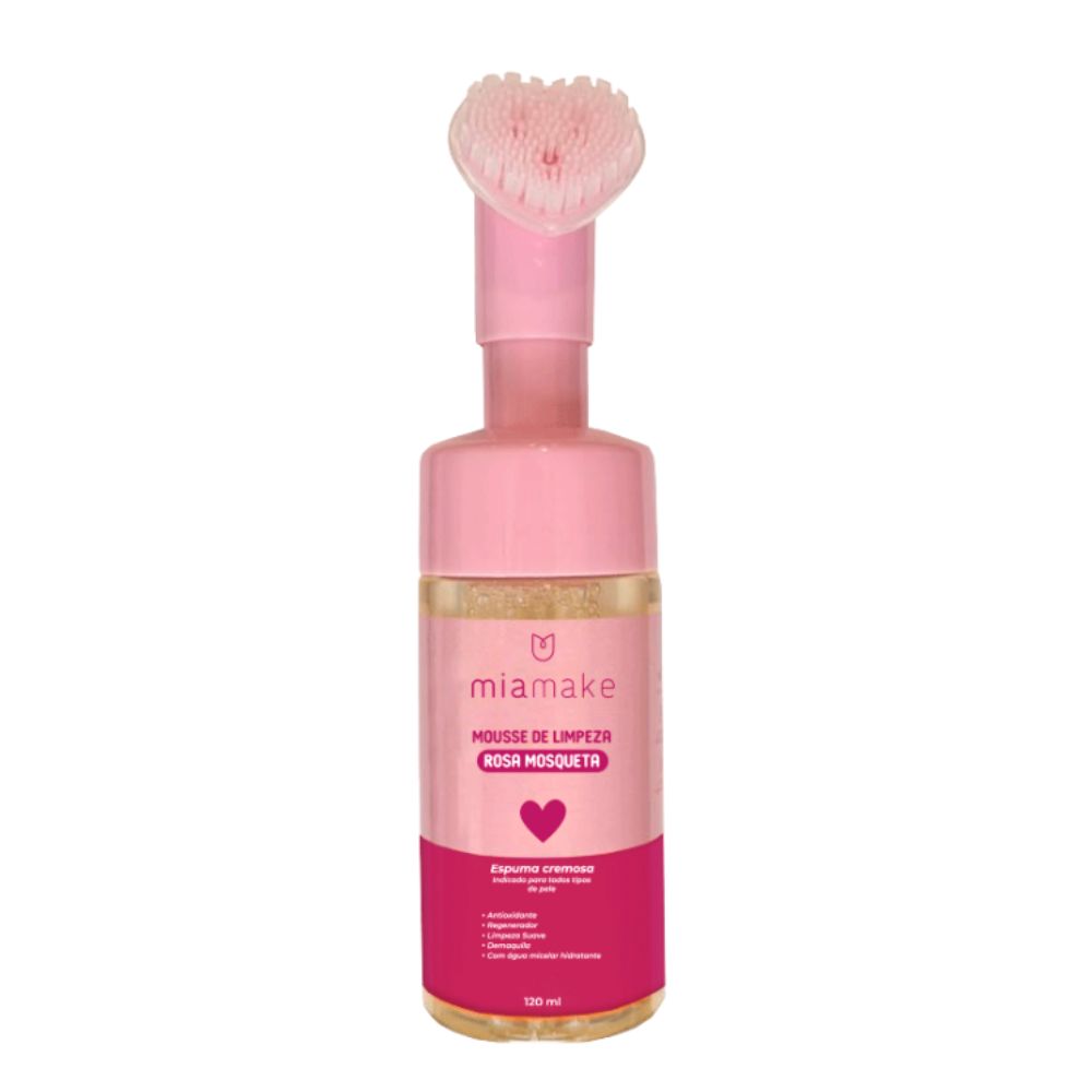Sabonete Mousse Mia Make Coração Rosa Mosqueta 120ml