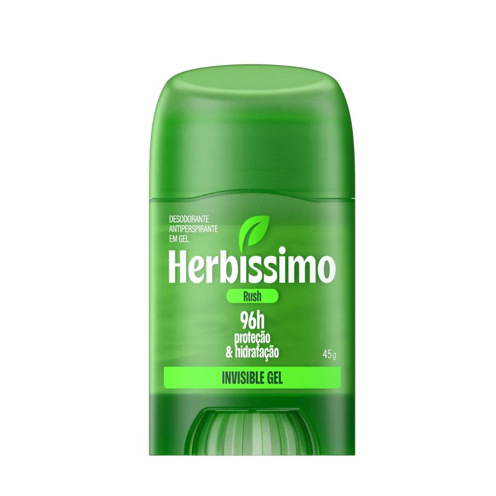 Desodorante Gel Herbíssimo Antitranspirante Masculino Rush 45g