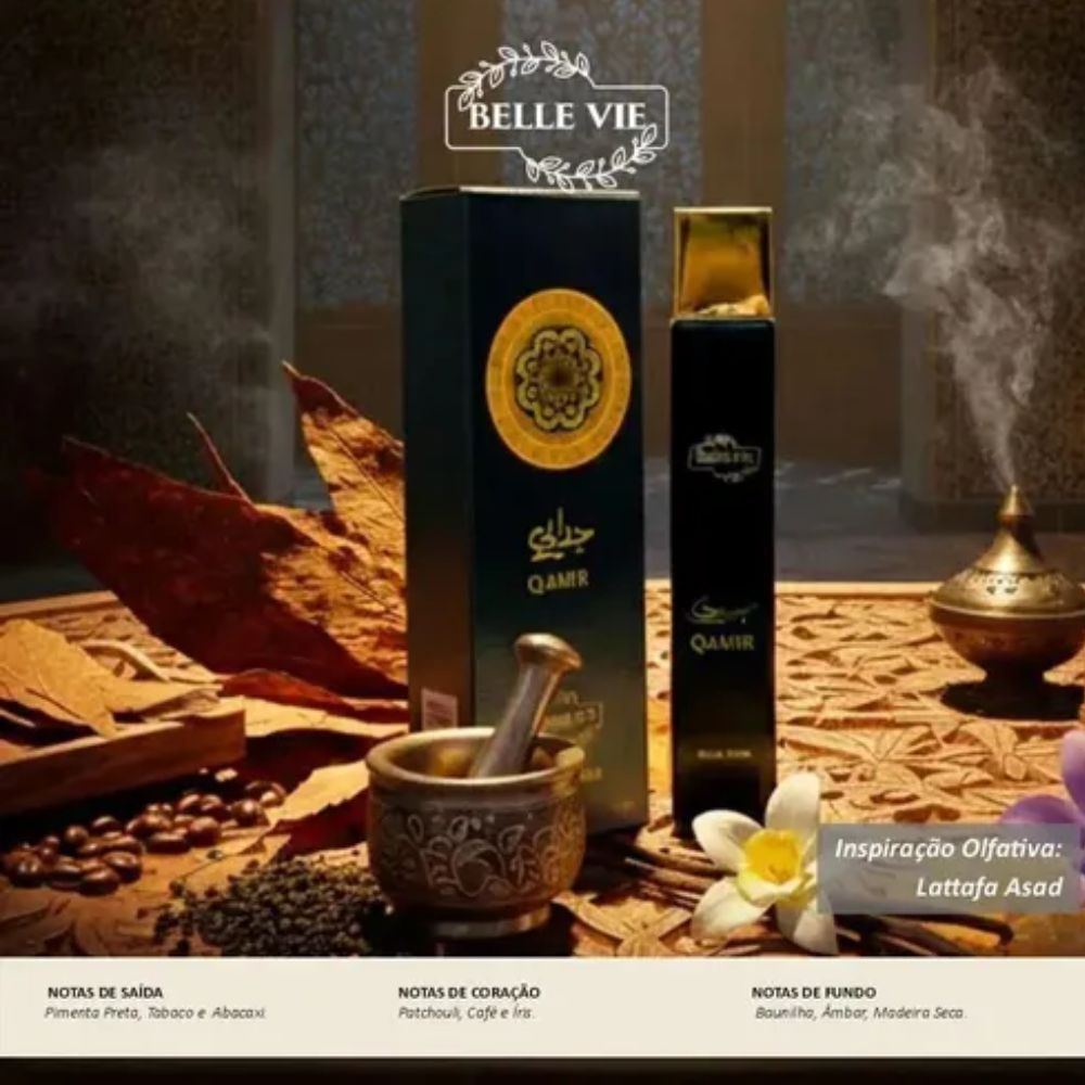Perfume Masculino Árabe Belle Vie EDT Qahir 50ml