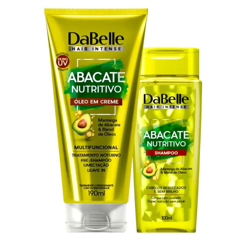 Óleo em Creme DaBelle Abacate Nutritivo 190 ml + Shampoo 100 ml (Grátis)