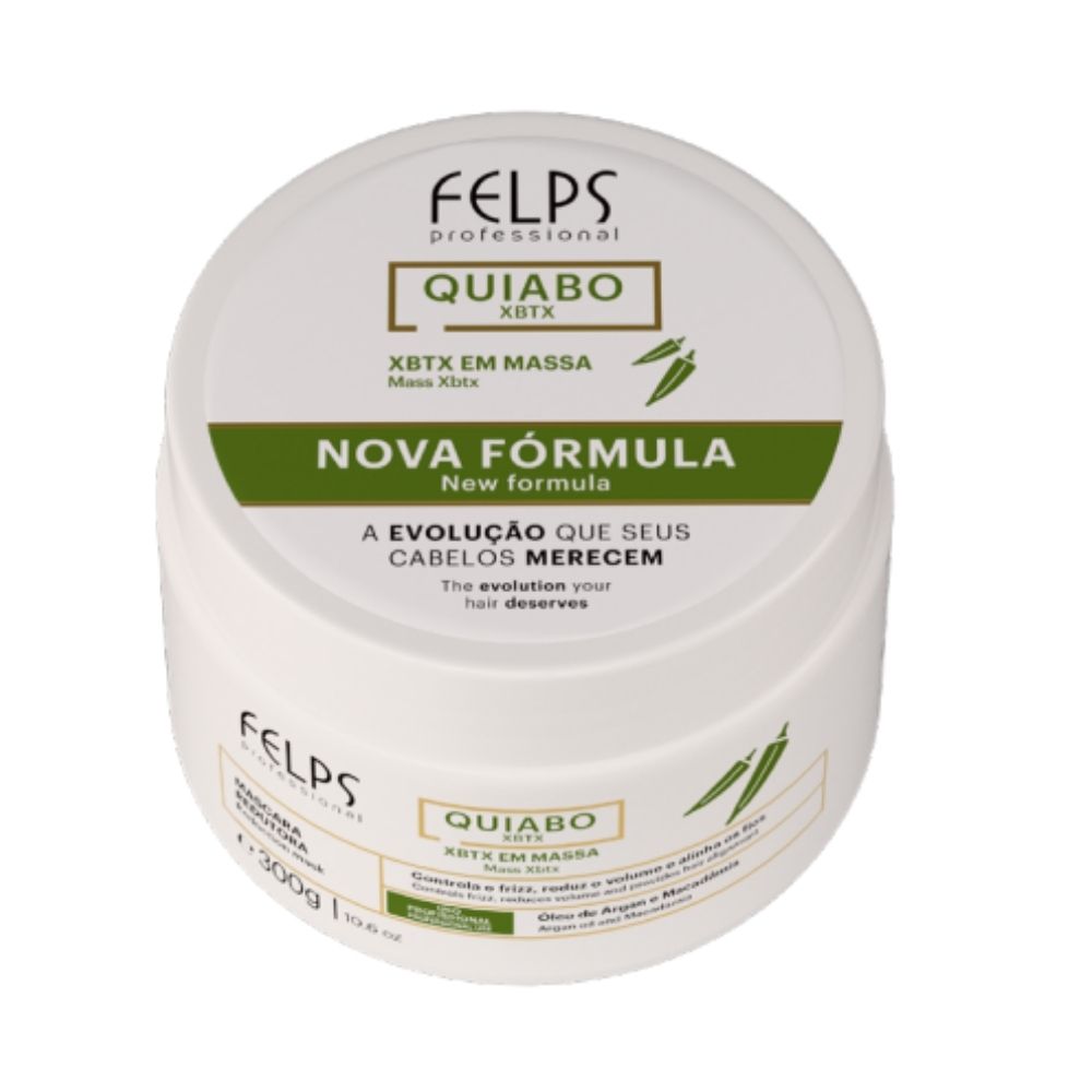 Máscara Redutora Felps XBTX Quiabo Óleo de Argan e Macadâmia 300g