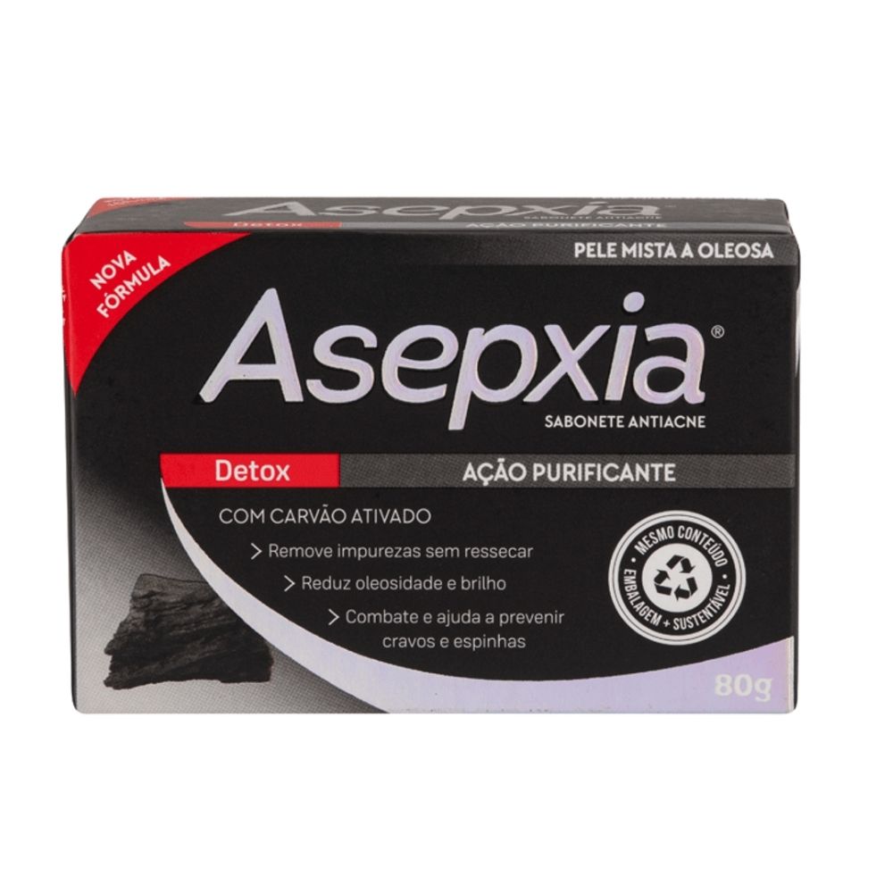 Sabonete Facial Asepxia Detox Ação Purificante 80g
