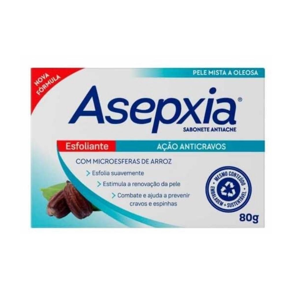 Sabonete Facial Asepxia Esfoliante 80 g