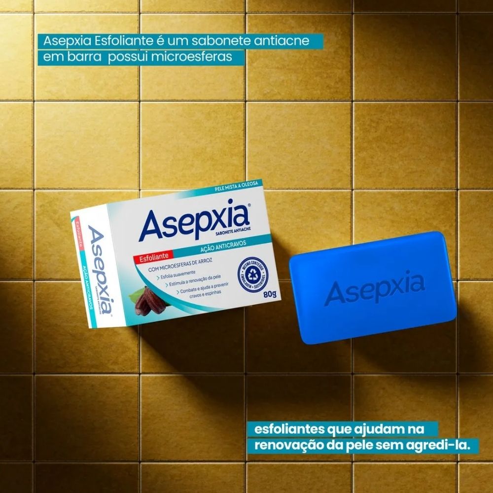 Sabonete Facial Asepxia Esfoliante 80 g