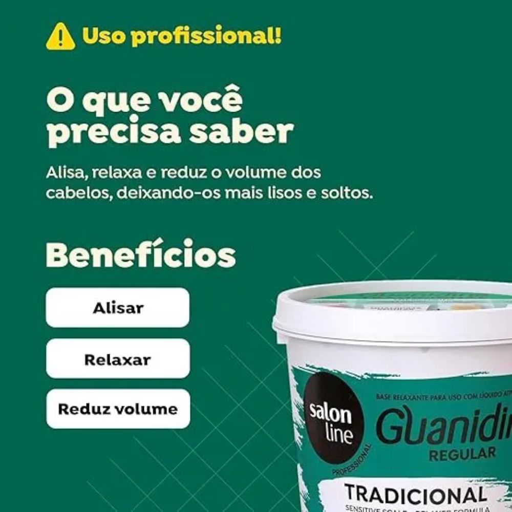 Creme Guanidina Tradicional Regular Alisa e Relaxa Salon Line 218gr