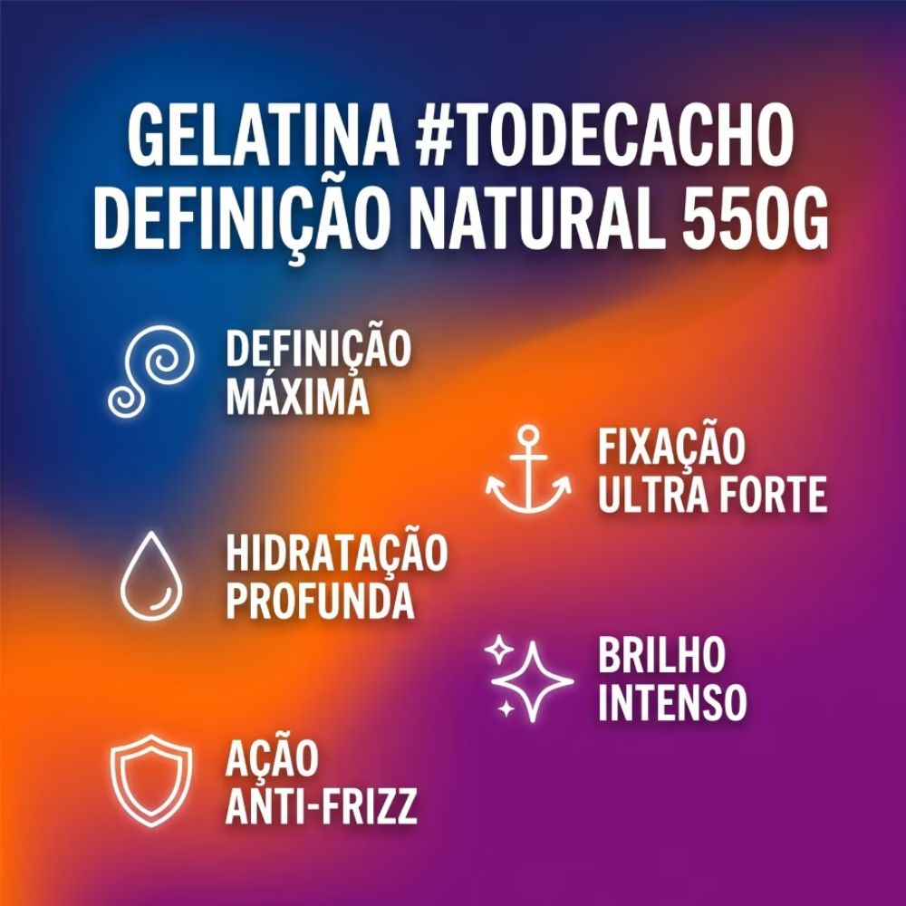Gelatina Salon Line #ToDeCacho Definição Natural 550g