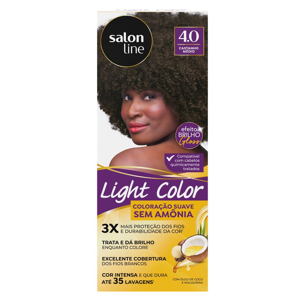 Coloração suave Light Color 4.0 Castanho Médio Salon Line