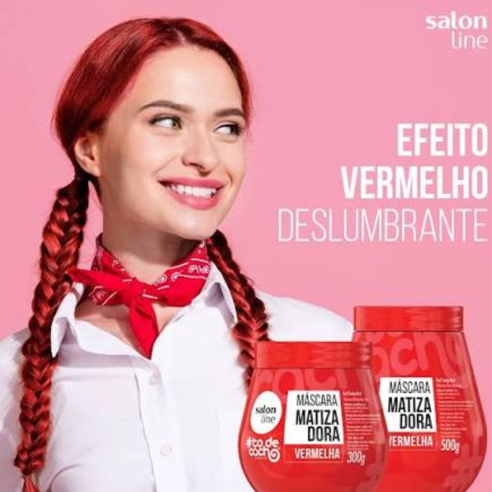 Máscara Matizadora Salon Line #ToDeCacho Vermelha 300 g
