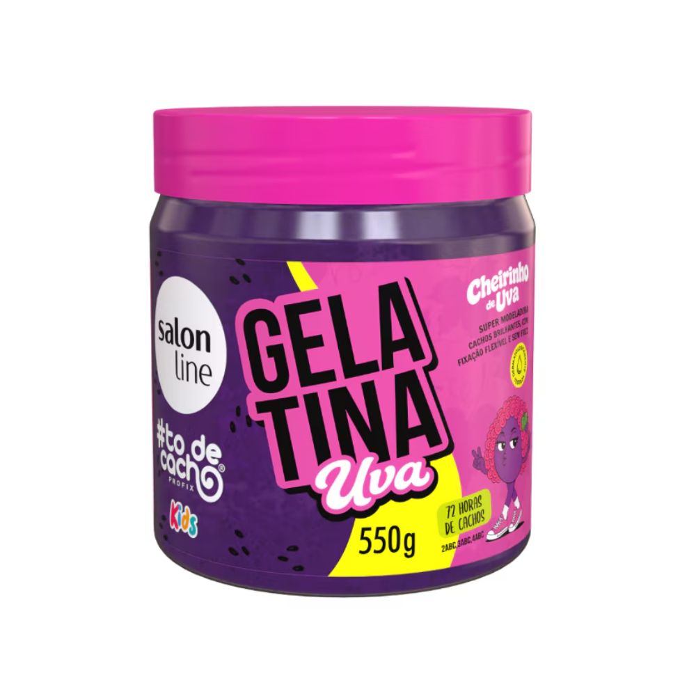 Gelatina Salon Line #ToDeCacho Kids Modeladora Uva 550g
