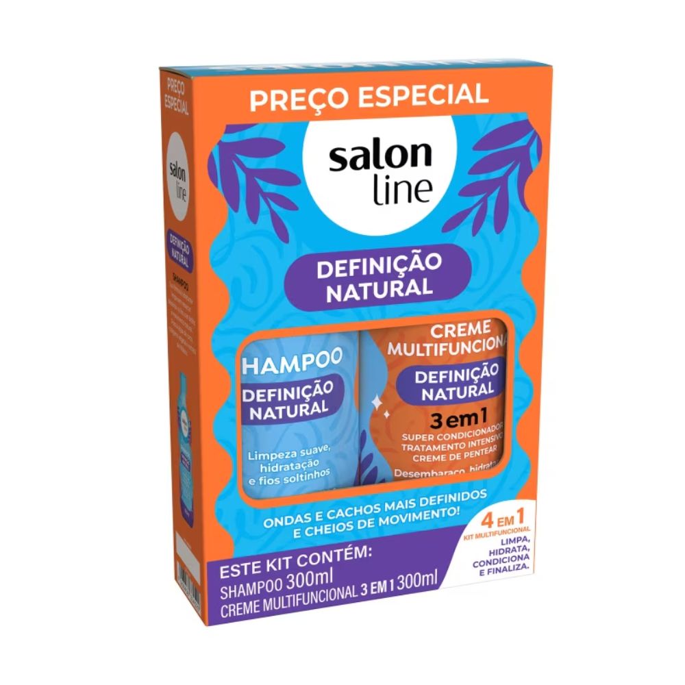 Kit Shampoo + Creme Salon Line Definição Natural 300ml