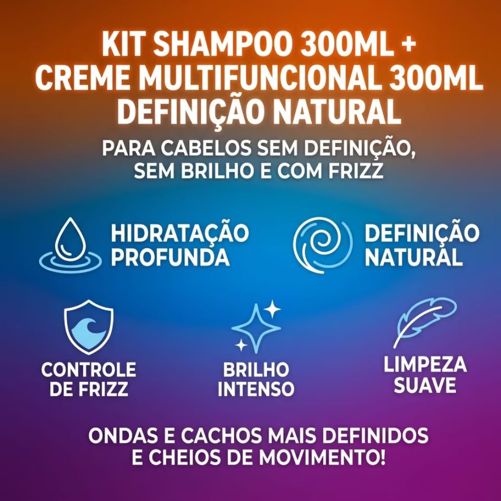 Kit Shampoo + Creme Salon Line Definição Natural 300ml