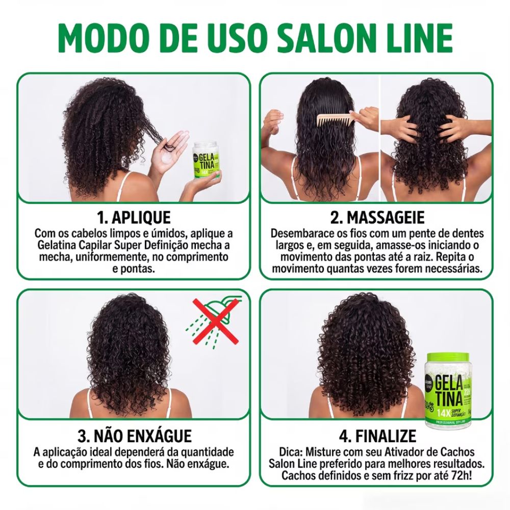 Gelatina Salon Line #ToDeCacho Super Definição 1kg