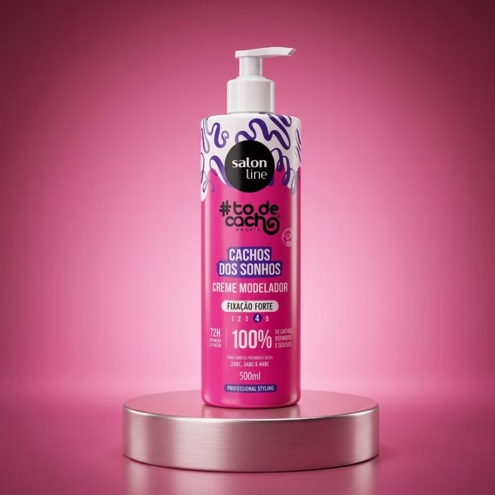 Creme Modelador Salon Line #TodeCacho Cachos dos Sonhos Fixação Forte 500ml