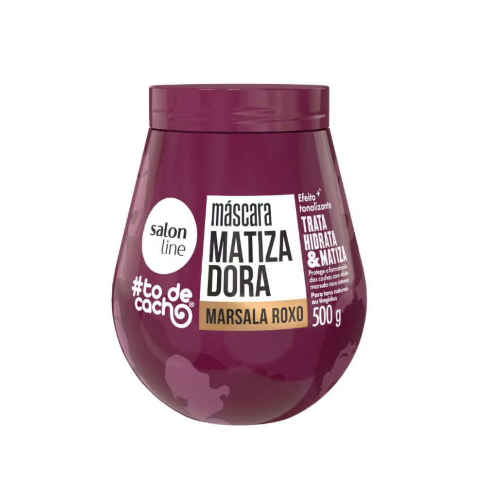 Máscara Capilar Salon Line #ToDeCacho Marsala Roxo 500 g