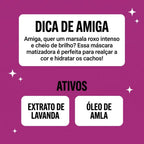 Máscara Capilar Salon Line #ToDeCacho Marsala Roxo 500 g