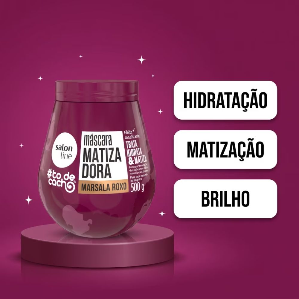 Máscara Capilar Salon Line #ToDeCacho Marsala Roxo 500 g