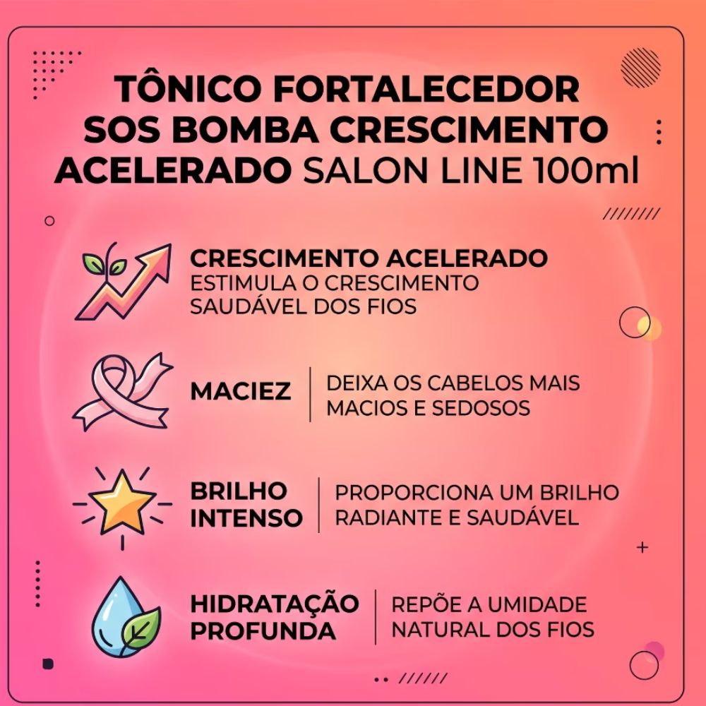 Tônico Fortalecedor Salon Line SOS Crescimento Acelerado 100ml