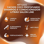 Kit Salon Line Shampoo + Condicionador S.O.S Cachos Coco 1L