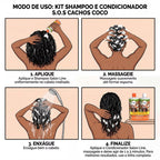 Kit Salon Line Shampoo + Condicionador S.O.S Cachos Coco 1L