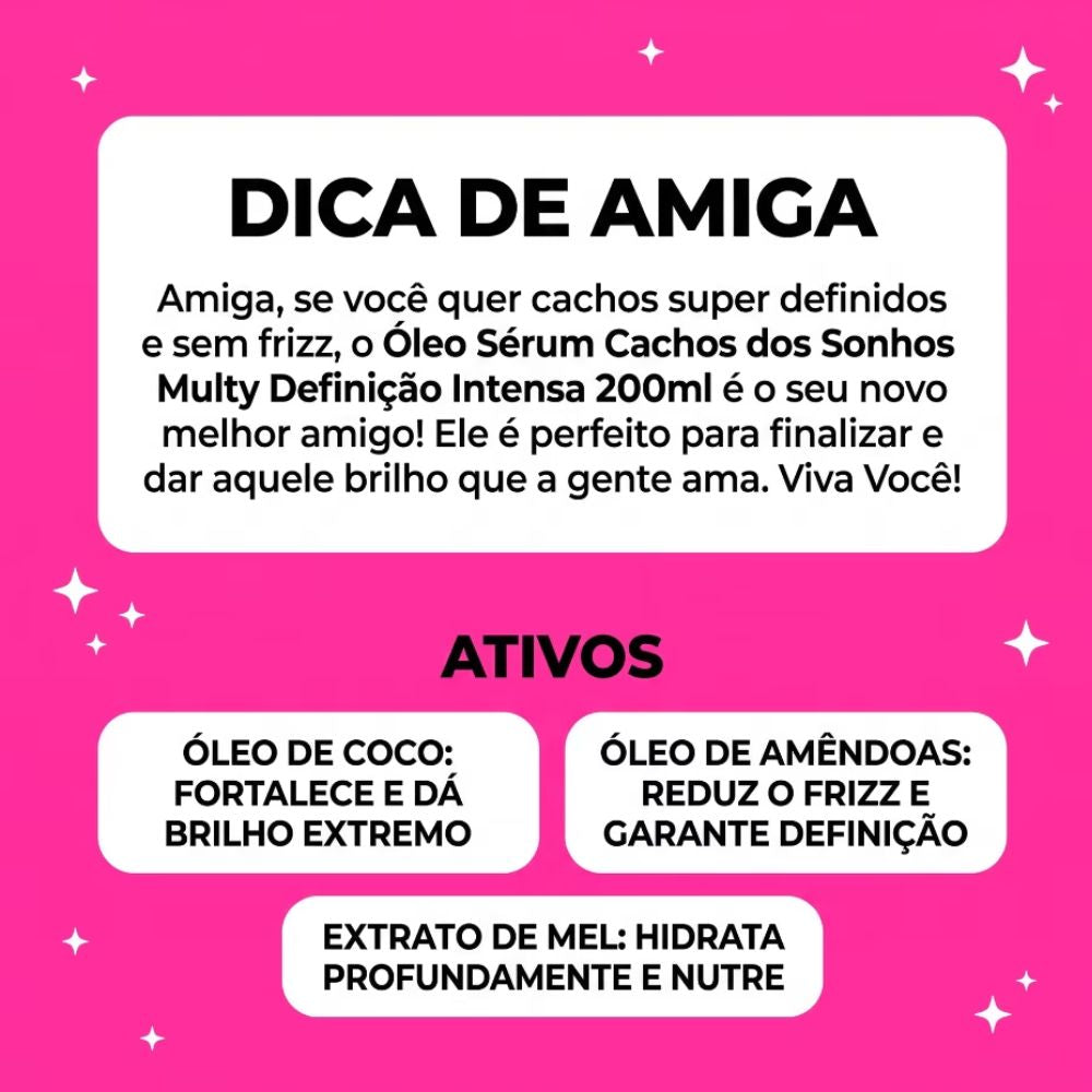 Óleo Sérum Salon Line Cachos dos Sonhos Multy Definição Intensa 200 ml
