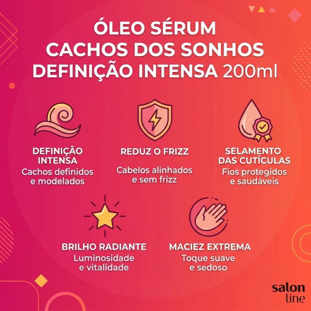Óleo Sérum Salon Line Cachos dos Sonhos Multy Definição Intensa 200 ml
