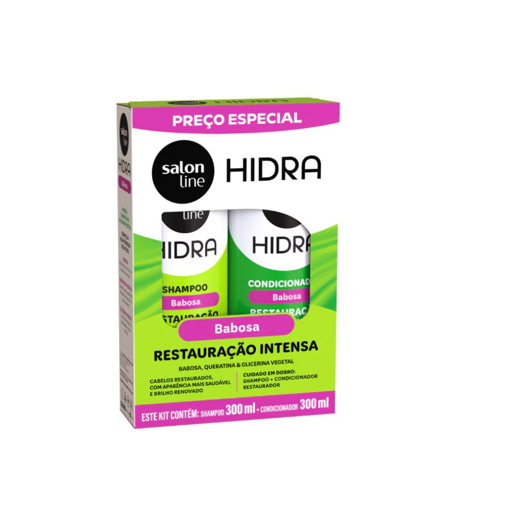 Kit Salon Line Shampoo + Condicionador Hidra Babosa 300ml