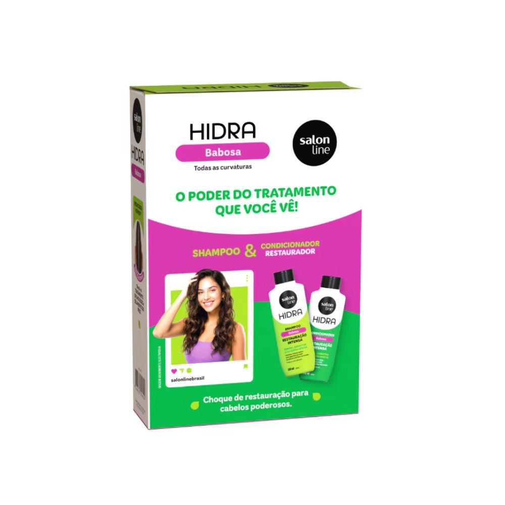 Kit Salon Line Shampoo + Condicionador Hidra Babosa 300ml