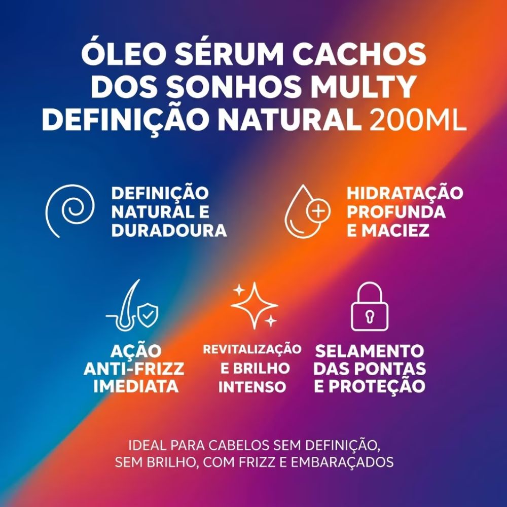 Óleo Sérum Salon Line Cachos dos Sonhos Multy Definição Natural 200 ml