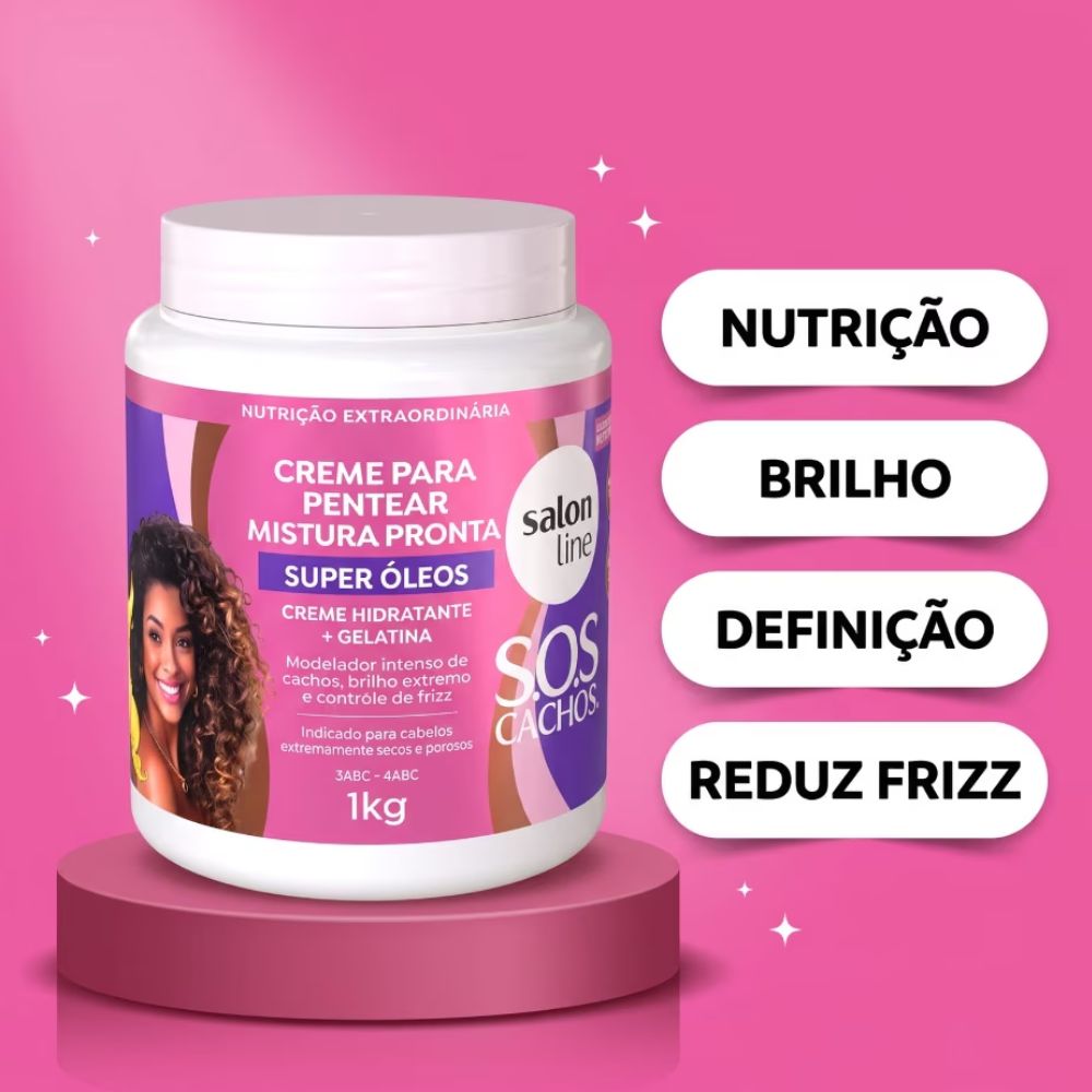 Creme para Pentear Salon Line SOS Condicionador Super Óleos 1kg